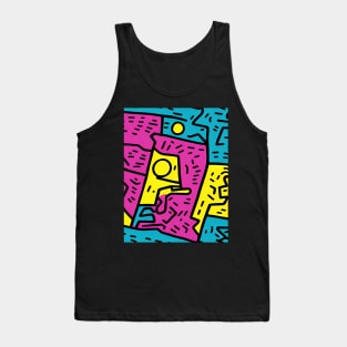 Sleeping with your Pet - Graffiti Abstract Art Tank Top